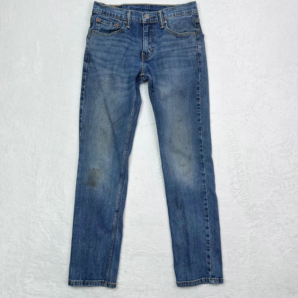 Levi's 511 Slim Fit Jeans Mens 30x29 Blue Denim Cotto0n Blend Casual Worn Stains